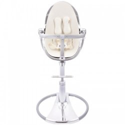 White - Стульчик для кормления Bloom  Fresco Chrome SILVER